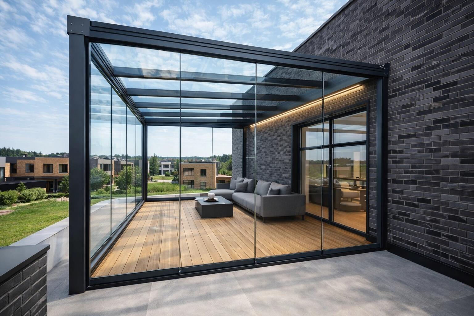 MIRO ROOF — остекление террасы на Алтае